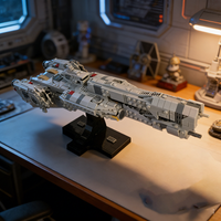 NEW MOC Custom 686Pcs Forward Unto Dawn Spaceship From Halo Building Blocks Model DIY Starship Series Toys Kids Adults Gift