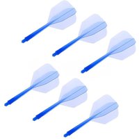 1/6Pcs 2BA Integrated Dart Flights & Shafts Professional Transparent Black Dart Tail Durable One-Piece Wings for Soft Tip Darts