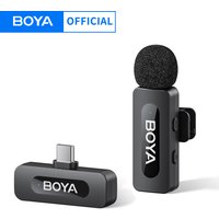 BOYA BY-V New/Old Series Wireless Lavalier Microphone for iPhone15-16 iPad Android Samrtphone Live Broadcast Recording Interview