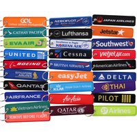 Aviation Quotes Embroidered Keys Cool Quotation Men Key Tags Keychain for Car Motorcycles Keyring Holder Accessories Gifts 1pc