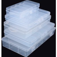 Multifunctional Transparent Fishing Lure Box with 5/6 Compartments Artificial Bait Storage Plastic Fishing Tool Box