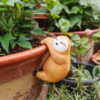 Sloth Planter Hanging Decoration, 3D Resin Garden Decoration, Patio Planter Decoration
