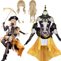 Genshin Impact Navia Cosplay Full Set Costume Includes Wig And Hat Women's Dress Uniform Halloween Carnival Party Girls Outfit