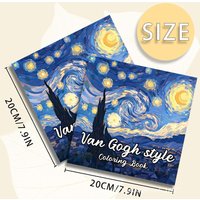 Van Gogh Style Coloring Book for Adults and Teens Stress Relief Creative Fun Activity Gift