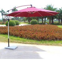 Outdoor 2.7m Banana Patio Umbrella With Base 3x3m 10FT Cantilever Round Outdoor Umbrella For Patio Garden Backyard