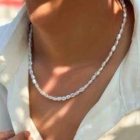 2024 New Simple Imitation Pearl Choker Necklace for Women Vintage Elegant Beaded Temperament Necklace Wedding Party Jewelry