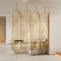 Modern Simple Art Deco Design Stainless Steel Partition Door Screen Hotel Metal Entrance for Home Use for Hallway Living Room