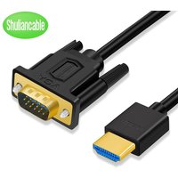 SHULIANCABLE HDMI to VGA Cable, HDMI to VGA (Male to Male) Support 1080P Suitable for Computer,PS4,HDTV