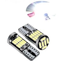 【2PCS T10 W5W 194 LED Bulb Canbus 12V 4014-26SMD 6500K Bright White Car Interior Dome Door Turnk License Plate Lights】