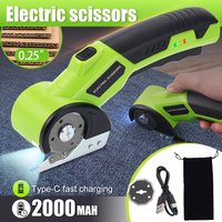 2000mAh Electric Cutting Machine Set Circular Knife Electric Lithium Battery Scissor USB Charging Quick Cutting FabricLeather