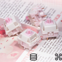 NDIY x HMX Milk Cherry Switch NEW mold 3.5mm Trip PA12 LY 45g Linear Mechanical keyboard switch Mahjong Clacky Switches Gamer