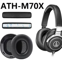Replace high quality Earmuffs Ear Covers Ear pillows Headband cushions Suitable for Audio Technica ATH M70X ATH-M70X Headphones