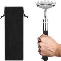 1Pc Upgraded Extendable Back Scratcher 15 Rakes Stainless Steel Portable Telescopic Back Scratcher Massage Tools Gifts