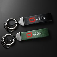 Motorcycle High-Grade Leather Suede Keychain Key Ring For SUPER SOCO CPx CUx CU TC 50/MAX/WANDERER TS TSX 1500 2019-2024