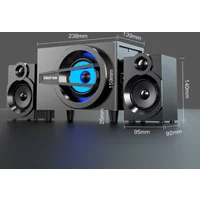 SAST Wired Bluetooth Duel Connection Computer Speaker 9D Surround Sound Home Desktop Laptop Audio with Subwoofer Bass Adjustment