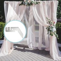 Professional Grade Pipe And Drape Stand Kit Includes 4 Pcs 3" Double Crossbar Hangers For Wedding Backdrops