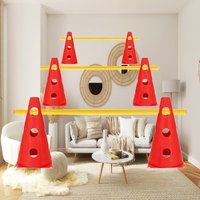 Dog Agility Course Backyard Set, Dog Agility Equipment, Dog Agility Hurdle Cones for Exercise Obedience