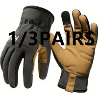 1/3Pairs Work Gloves for Men & Women - lightweight Mechanic, Construction, - Anti-Tear, Touchscreen Compatible, Non-Slip Grip