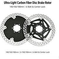 AliExpress NONE Ultra Light Carbon Fiber Bicycle Disc Brake Rotor 140mm 160mm 180mm 6-Bolt Center Lock Floating Brake Disc Stainless Steel Heat