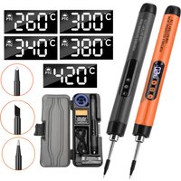 Mini USB Soldering Iron Portable Household Type-C Interface 1000mAh Battery Adjustable Temperature Solder Welding Iron Tool