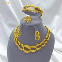 France Dubai 24k Gold Color Jewelry Set For Women Luxury Bridal Wedding Necklace And Earrings Set African Choker Party Gifts