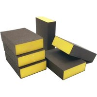 6Pcs Sanding Sponge Block Set Coarse Medium Fine Grit 60-320 Assorted Sandpaper Sponge for Wood Drywall Metal