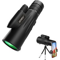 BORWOLF 10-30X42 Monocular Bak4 Prism Telescope with Phone Clip Tripod Waterproof Binoculars for Hunting And Bird Waching