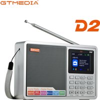 Radio Portátil GTMEDIA D2, Radio Digital FM/DAB+ con RDS, Pantalla LCD de 2.4'', 60 Estaciones Preestablecidas, Radio con Audífonos Estéreo
