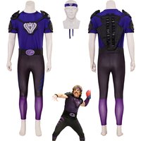 Men's Dodgeball White Goodman Crazy Purple Cobra Costume Outfts White Goodman Fancy Sportswear Halloween Party Uniform
