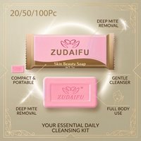 20/50/100Pc 7g Mini Sulfur Soap ZUDAIFU, Anti-Mite & Oil Control Cleanser, Travel Size Skin Beauty Soap for All Skin Types