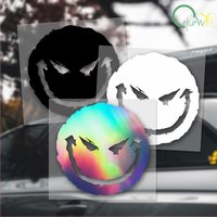Personalised Car Stickers Decorative Motorcycle Decals Evil Face Decorative Accessories Waterproof Vinyl Decal