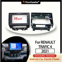 NewGambu 10 inch For RENAULT TRAFIC 4 2021 Frame No Cable Dash Trim Kits Facia Panel Radio Player screen 2 Din