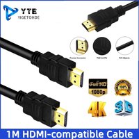 YIGETOHDE HDMI-compatible To HDMI-compatible Cable 4K HDMI Male to Male Cable 1M for UHD Samsung TV, Monitor, PS4/3, Xbox One