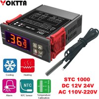 STC 1000 LED Digital Thermostat for Incubator Temperature Controller Thermoregulator Relay Heating Cooling DC 12V 24V 110-220V