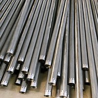 1 meter long SUS304 stainless steel perforated metal filter tubes pipes cylinder with edge industrial muted exhaust cartridge