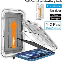 1-2Pcs Privacy Tempered Glass For iPhone 14 15 16 Plus 13 12 11 Pro Max XS Min Screen Protector Dust free Installation With Easy
