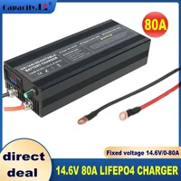 14.6V 80A 50A Battery Charger Lifepo4 Charger Current and Fixed Voltage 100V 240V Power Adapter with Display 40A 30A 20A