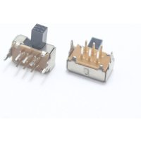 50pcs SK22D02 2x3P Toggle Switch 2P2T 6PIN Slide Switches Pull ON/OFF Handle Length 5mm