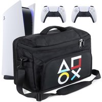 Carrying Case for PS5 Large Capacity Waterproof Shockproof Travling Bag for PS5 Pro/PS5 Slim/PS5 console&PS Portal Storage Case