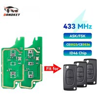 KEYYOU 2/3 Buttons Car Key For Peugeot 407 407 307 308 607 Citroen C2 C3 C4 C5 ASK/FSK Remote Key Circuit Board CE0536 CE0523