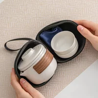 Travel Tea Set Small Gift Portable Kuaike Cup One Pot Two Cups Business Event Souvenir