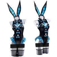 Anime Bunny Girl Cosplay Costumes Women Sexy See Through Bodysuit Socks Suit Cute Rabbit Ears Uniform Halloween Carnival Clothes