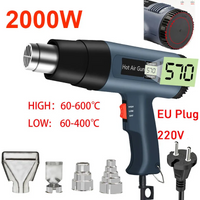 Pistolet na gorące powietrze 220V 2000W z regulacją temperatury, zaawansowany elektryczny pistolet na gorące powietrze z regulacją temperatury.
