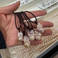Fashion Jewelry Women 12-20mm Baroque Natural Pearl Tail Pearl Pendant 67cm Length Necklace for Women Wedding Gifts Wholesale