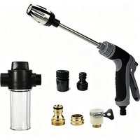 High Pressure Foam Water Gun Kit with Filter & Brass Connectors Adjustable Car Wash Sprayer for Garden Cleaning Easy to Install