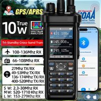GPS APRS Walkie Talkie Long Range 10W Professional Walkie Talkie Handheld Radio VHF UHF AM/FM/CB/LSB/USB/CW Radio KSUN 889PLUS