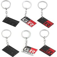 GR Sport Car Keychain Gazoo Racing Key Ring Chain For Toyota Corolla Supra 86 Yaris Prius Camry Tacoma Venza Tundra Rav4 Auris