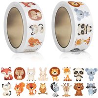 500pcs Animal Stickers for Kids,1 Inch Cute Reward Sticker in 16 Patterns,Teacher Splies for Classroom,Incentives Sticker Bulk