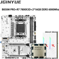JGINYUE B850M Pro Motherboard Set With AMD Ryzen 7 7800X3D CPU And 2*16GB DDR5 6000MHz Memory Support M.2 NVME SATA 3.0 ARGB