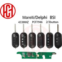 Car Key For Fiat 500L Ducato Citroen Jumper Peugeot Boxer Marelli Fiat 500 Doblo Grande Punto Delphi ID46/PCF7946 Chip 433MHz
